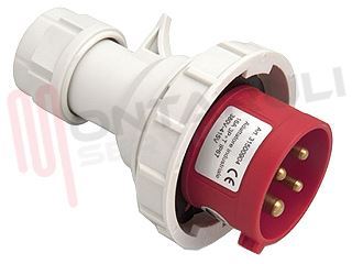 Immagine di SPINA MOBILE CEE 3P+T IP67 16A 380V ROSSA C/BLOCCO