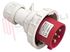 Immagine di SPINA MOBILE CEE 3P+T IP67 16A 380V ROSSA C/BLOCCO