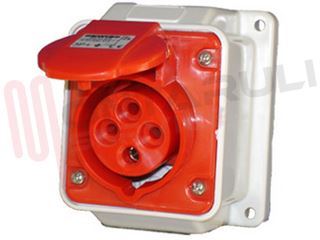 Immagine di PRESA FISSA PARETE CEE 2USCITE 3P+T 16A 380V IP67
