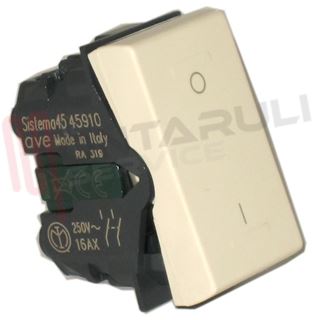 Immagine di INTERRUTTORE BIPOLARE BIANCO 16A AVE SISTEMA45