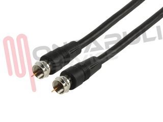 Immagine di CAVO ANTENNA SATELLITARE 10MT FEM-FEM DRITTO E DRITTO NERO