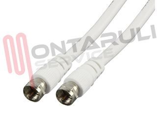 Immagine di CAVO ANTENNA SATELLITARE 1,5MT FEM-FEM DRITTO E DRITTO BIANC