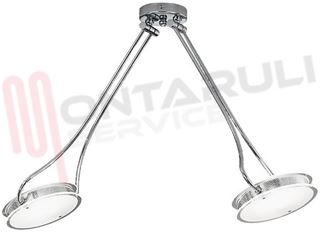 Immagine di SOSPENSIONE 2 LUCI IN METALLO CROMATO ATT. R7S