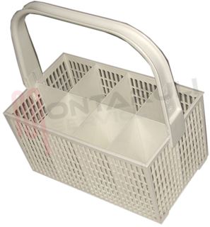Immagine di CESTELLO PORTAPOSATE BIANCO CON MANICO