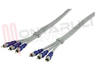 Immagine di CAVO VIDEO COMPONENT 3 RCA MASCHIO / 3 RCA MASCHIO MT.2,5