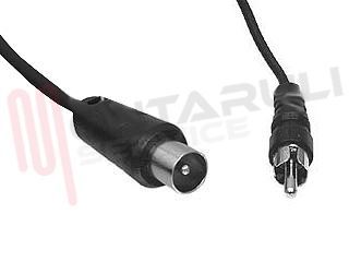 Immagine di CAVO ANTENNA 1 RCA MASCHIO / PRESA TV VIDEO DIA.9,5 MT.3