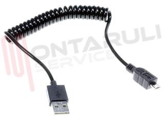 Immagine di CAVO USB A USB MAS-MAS TYP-B MICRO ESTENSIBILE NERO 60CM.