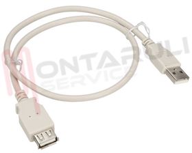 Visualizza i dettagli per CAVO USB A USB MAS-FEM 0,50CM. GRIGIO Immagine di CAVO USB A USB MAS-FEM 0,50CM. GRIGIO