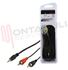 Immagine di CAVO AUDIO 2 RCA MASCHIO / JACK MASCHIO 3,5MM MT.5 STEREO