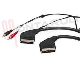 Visualizza i dettagli per CAVO SCART 21 POLI /2 RCA MASCHIO OUTPUT MT.1,5 Immagine di CAVO SCART 21 POLI /2 RCA MASCHIO OUTPUT MT.1,5