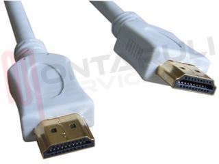 Immagine di CAVO VIDEO HDMI 2.0 MASCHIO / MASCHIO MT.3 GOLD BIANCO 4K
