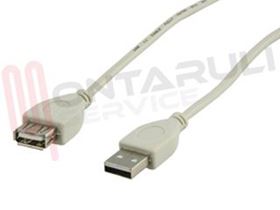 Visualizza i dettagli per CAVO USB A USB MAS-FEM 1,8MT GRIGIO Immagine di CAVO USB A USB MAS-FEM 1,8MT GRIGIO