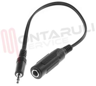 Immagine di ADATTATORE C/CAVO SPINA JACK 3,5MM/PRESA JACK 6,35MM. STEREO