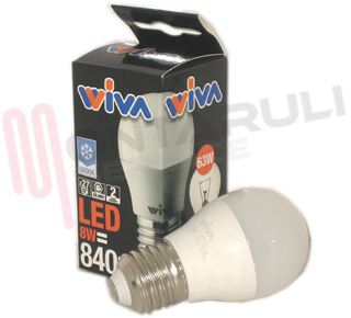 Immagine di LAMPADA SFERA LED E27 8W 230V 6000°K (RESA63W)