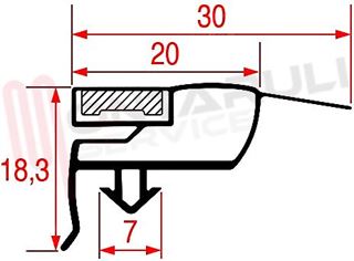 Immagine di GUARNIZIONE MAGNETICA 4L BIANCA 1550X690MM SEZ.1005