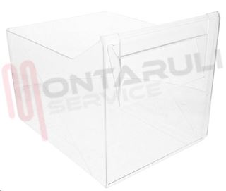 Immagine di CASSETTO VERDURA TRASPARENTE 220X280X180/225MM. NEUTRO 7902