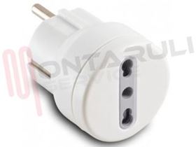 Visualizza i dettagli per ADATTATORE SCHUKO 1 PRESA BIVALENTE 16A BIANCO Immagine di ADATTATORE SCHUKO 1 PRESA BIVALENTE 16A BIANCO