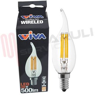 Immagine di LAMPADA COLPO DI VENTO LED CHIARA E14 4W 230V 3000°K