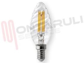 Visualizza i dettagli per LAMPADA TORTIGLIONE LED CHIARA E14 4W 230V 3000°K Immagine di LAMPADA TORTIGLIONE LED CHIARA E14 4W 230V 3000°K