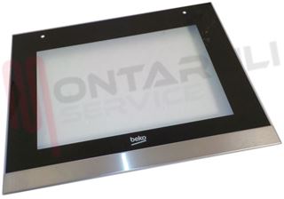 Immagine di VETRO FORNO ALT.460X590MM. ESTERNO NERO