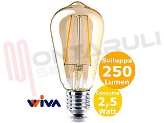Immagine di LAMPADA FUME' LED E27 2.5W 230V 2000°K RESA/26 ANTIQUE