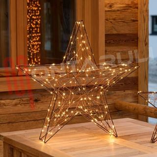 Immagine di STELLA LUMINOSA 3D 180 MICROLED Ø60CM. LUCE CALDA CON FLASH