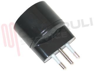 Immagine di ADATTATORE SCHUKO 10A 2P+T NERO