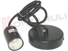 Visualizza i dettagli per PENDANT IN METALLO NERO OPACO L=1,5MT. Immagine di PENDANT IN METALLO NERO OPACO L=1,5MT.