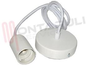 Visualizza i dettagli per PENDANT IN METALLO BIANCO OPACO L=1,5MT. Immagine di PENDANT IN METALLO BIANCO OPACO L=1,5MT.