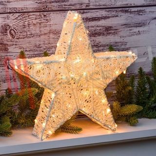 Immagine di STELLA LUMINOSA 3D 80LED Ø35CM. LUCE FISSA CALDA CON TIMER