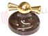 Immagine di MANOPOLA FUOCO MARRONE ORO D.6MM.