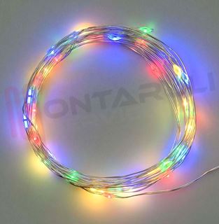 Immagine di CATENA LUMINOSA 40 MICROLED MULTICOLOR 4MT BATT. NON INCLUSE