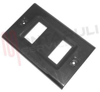 Immagine di PLACCA RETTANGOLARE NERA 2 POSTI SERIE MAGIC