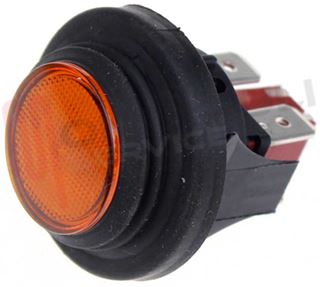 Immagine di INTERRUTTORE LUMINOSO 4 CONTATTI ARANCIO POLTI