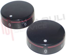 Visualizza i dettagli per KIT MANOPOLA PIASTRA NERA 2PZ. Immagine di KIT MANOPOLA PIASTRA NERA 2PZ.