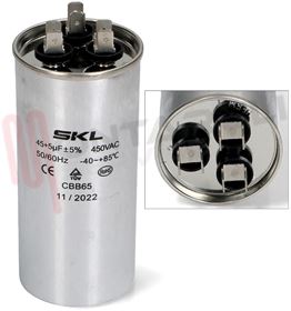 Visualizza i dettagli per CONDENSATORE METALLICO 45+5MF 450VAC X CONDIZIONATORI Immagine di CONDENSATORE METALLICO 45+5MF 450VAC X CONDIZIONATORI