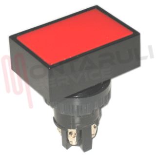 Immagine di PULSANTE ROSSO RETTANGOLARE NC+NA