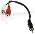 Immagine di CAVO AUDIO 2 RCA FEMMINA / JACK MASCHIO 3,5MM CM.20 STEREO