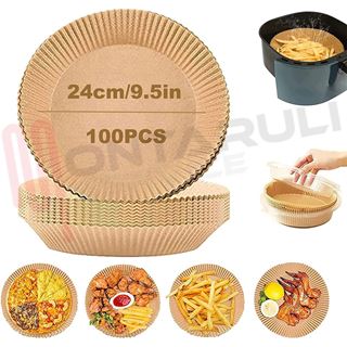 Immagine di CARTA FORNO 100 FOGLI Ø 24 CM. PER FRIGGITRICE AD ARIA