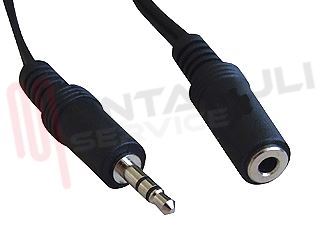 Immagine di CAVO AUDIO JACK MASC. 3,5MM / JACK 3,5MM FEMM. MT.3 STEREO