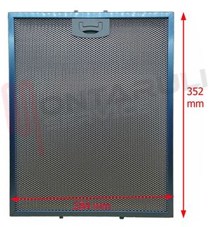 Immagine di FILTRO CAPPA IN ALLUMINIO 352X284X8MM.
