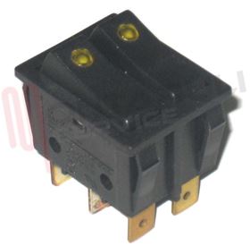 Visualizza i dettagli per INTERRUTTORE DOPPIO LUMINOSO LED GIALLO Immagine di INTERRUTTORE DOPPIO LUMINOSO LED GIALLO