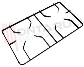 Immagine di GRIGLIA 2 FUOCHI PIATTINA NERA 495X280MM.
