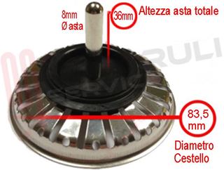 Immagine di FILTRO LAVELLO INOX BASKET 3" DIAM.83,5MM H: 36MM.