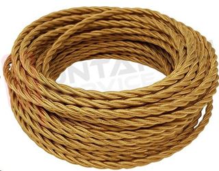 Immagine di TRECCIA SETA 3X1MMQ ORO DOPPIO ISOLAMENTO