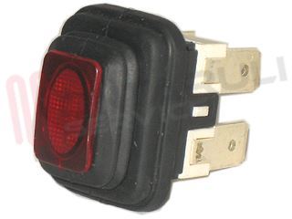 Immagine di INTERRUTTORE BIPOLARE LUMINOSO PUSH C/PROTEZ. A SOFFIETTO