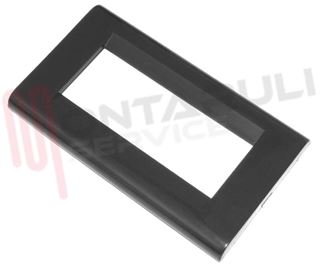 Immagine di PLACCA IN ABS SERIE "CLICK" 4 FORI NERA
