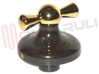 Immagine di MANOPOLA MARRONE OTTONE DIAM.6MM.