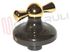 Immagine di MANOPOLA MARRONE OTTONE DIAM.6MM.