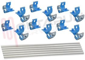 Visualizza i dettagli per STAFFA PER FISSAGGIO LAVELLO INOX KIT 12PZ. Immagine di STAFFA PER FISSAGGIO LAVELLO INOX KIT 12PZ.